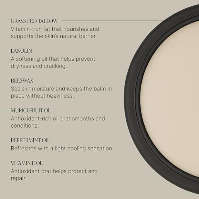 TALOVA PEPPERMINT GRASS-FED TALLOW LIP BALM, LIP SLEEPING MASK, OVERNIGHT MOISTURIZER, NATURAL & CLEAN MOISTURIZING LIP BALM W/VITAMINS A, D, E, & K, NOURISHES & SMOOTHS TEXTURE, DRY & CHAPPED LIPS - Image 3